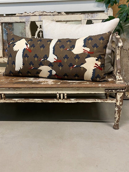 Cushion cover Art Deco Crane