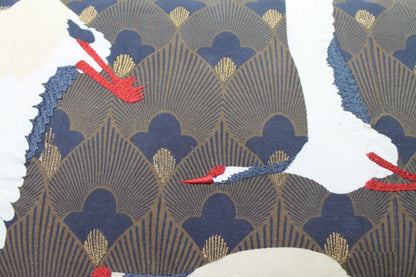 Cushion cover Art Deco Crane