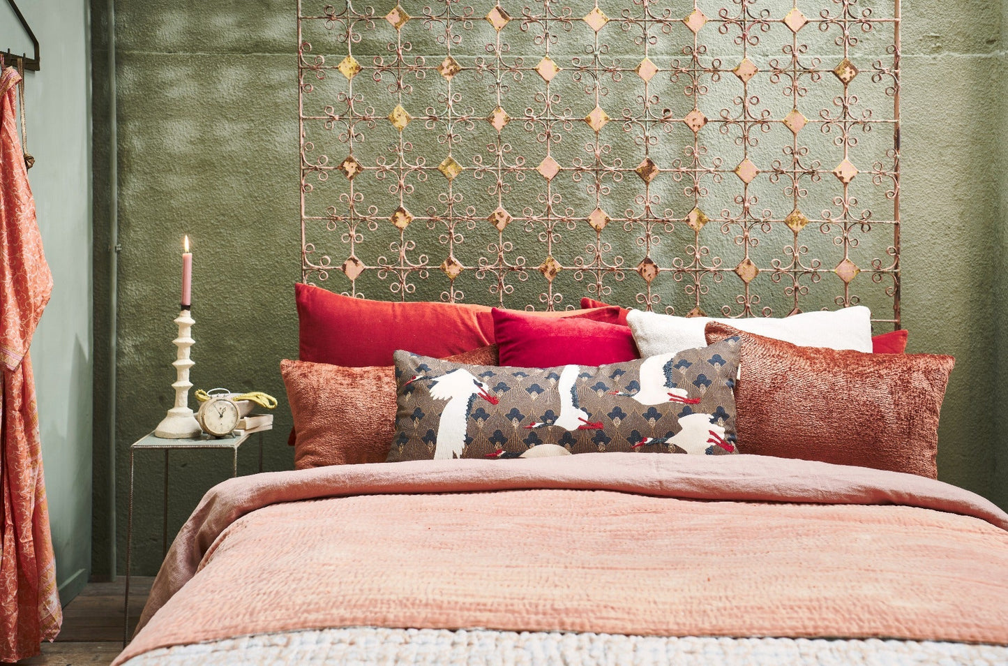 Cushion cover Art Deco Crane