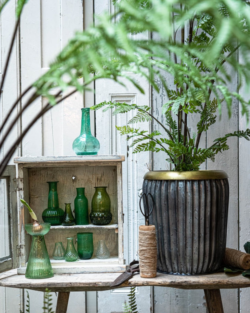 Hyacint vaas groen glas