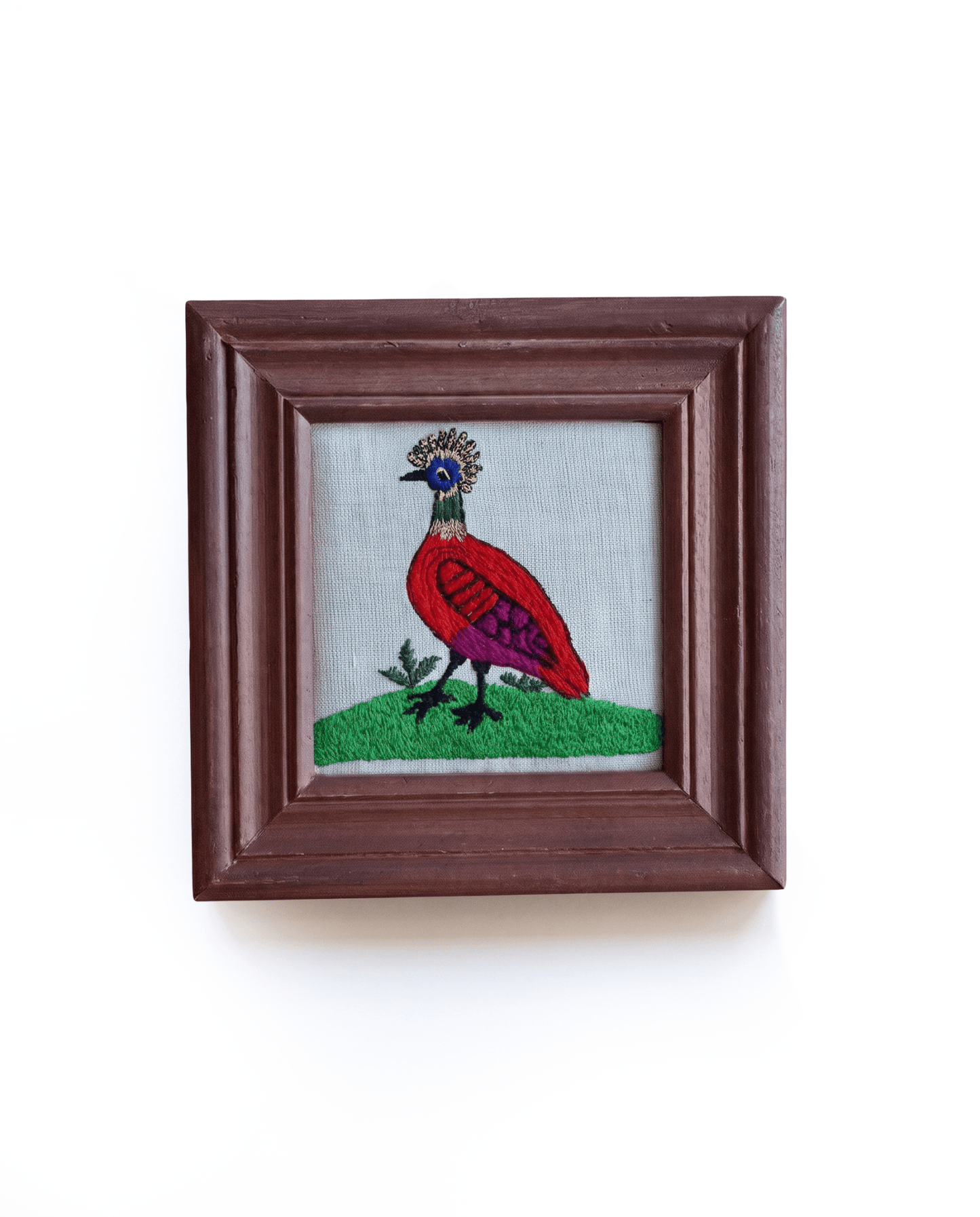 Embroidery Frame Crested Bird