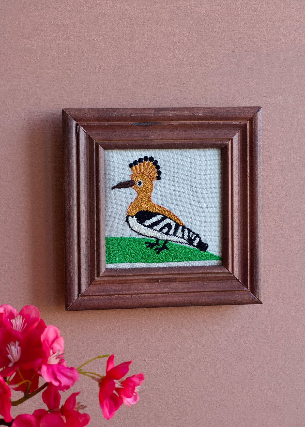 Embroidery Frame Hoopoe Bird