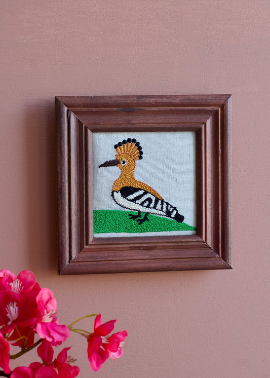 Embroidery Frame Hoopoe Bird