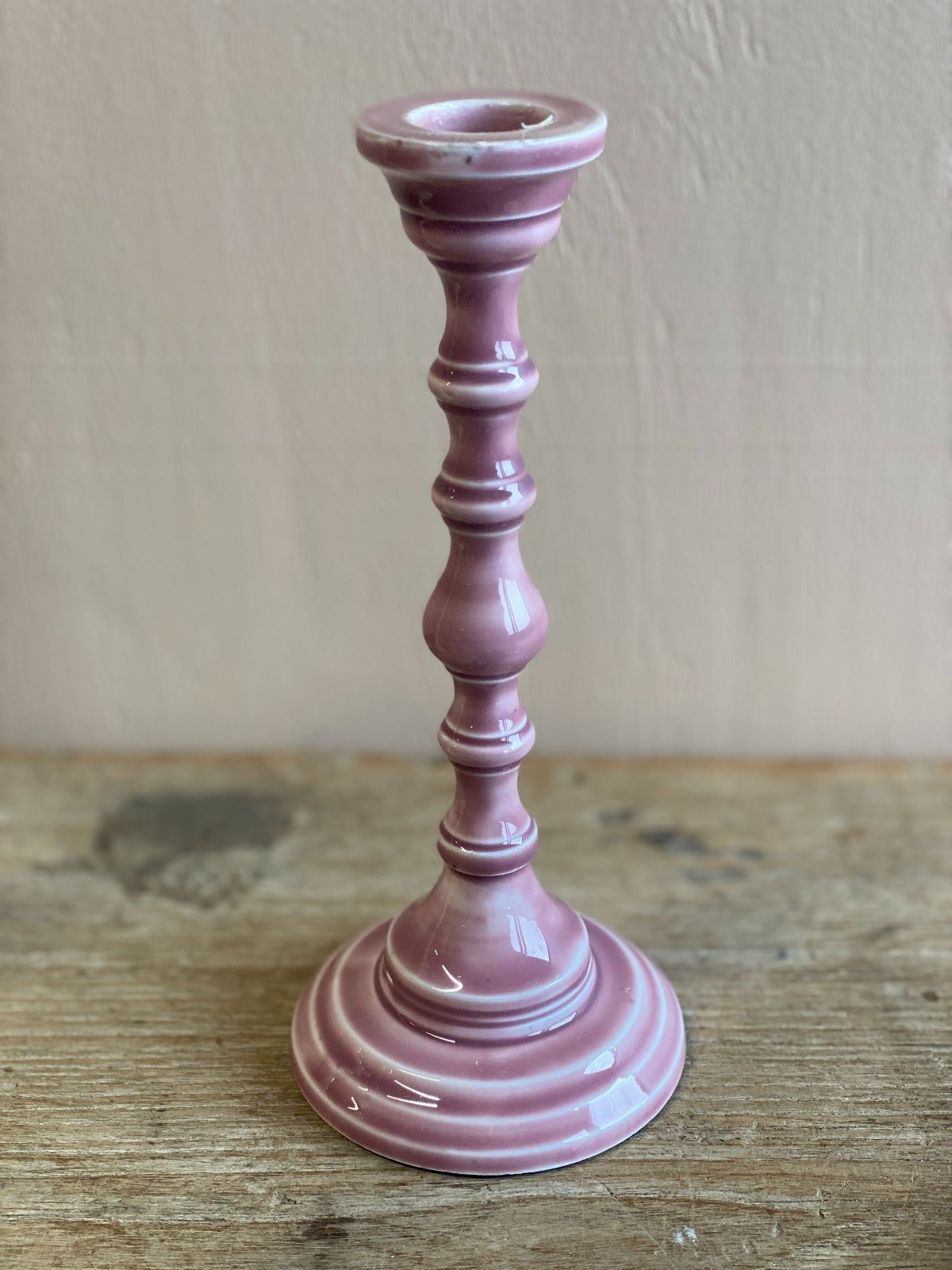 Enamel candle holder Lilac