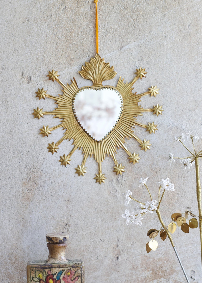 Ex-voto sacred heart mirror