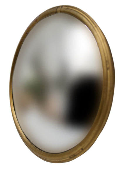 Extra Large Convex Mirror with Brass Frame