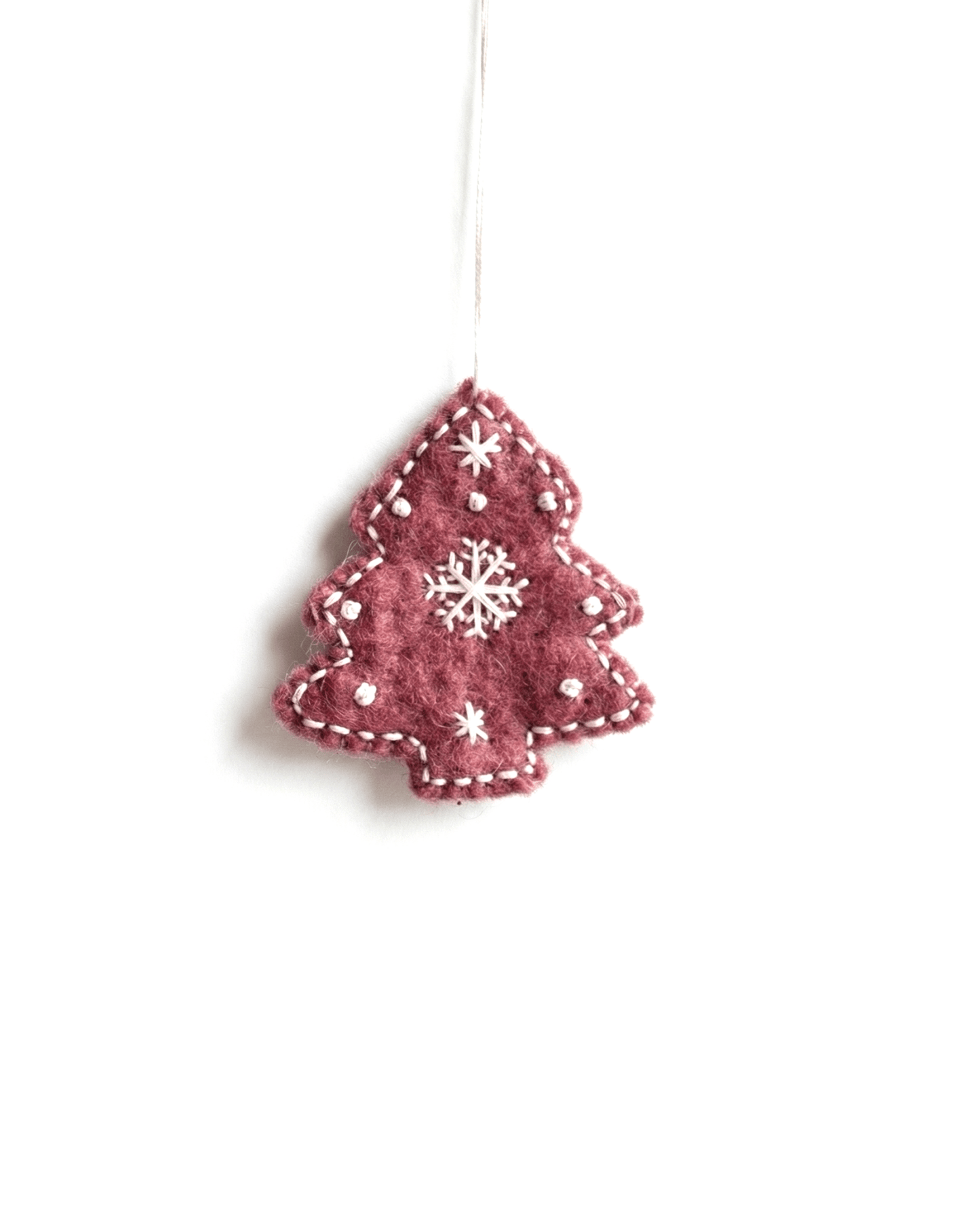 Filz-Weihnachtsbaumschmuck Burgund