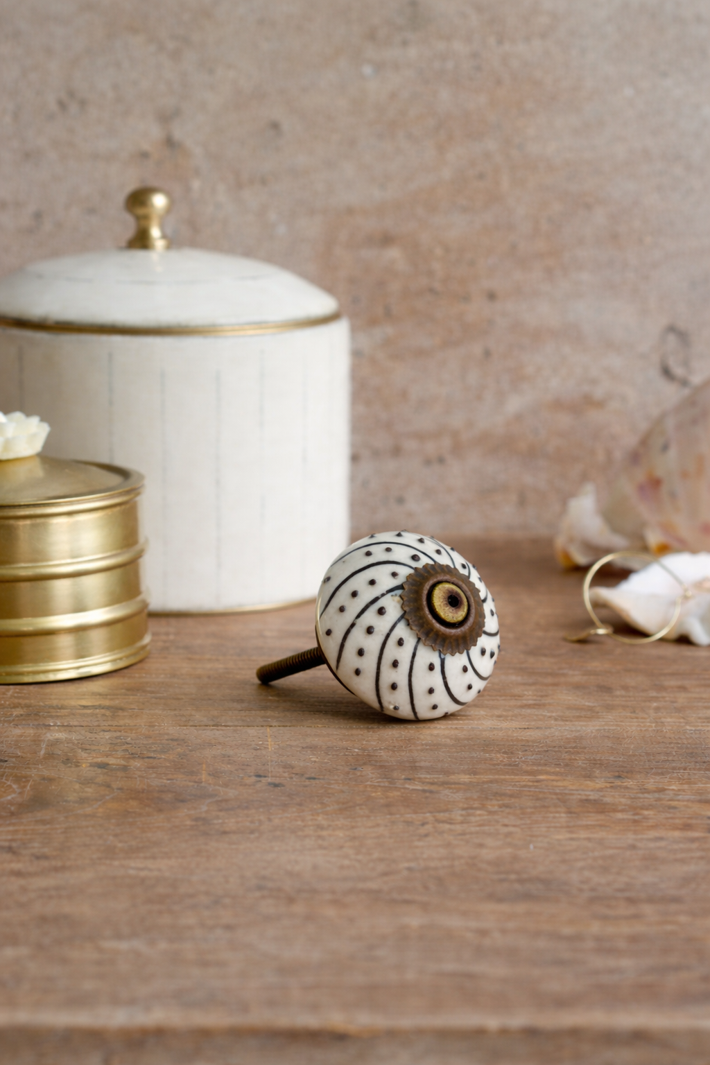 Keramische Knop Sand Spiral