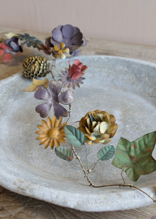 Guirlande metalen bloemen