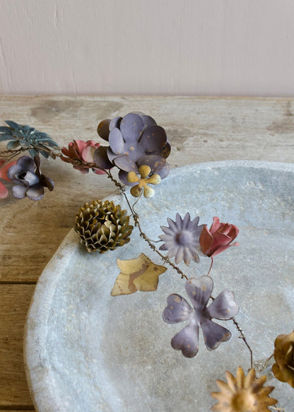 Garland metal flowers