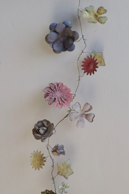 Garland metal flowers