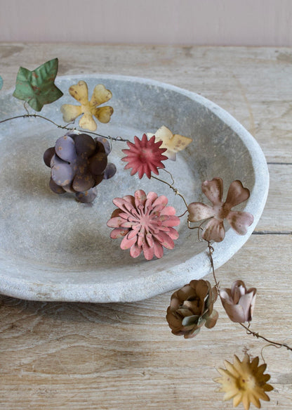 Garland metal flowers