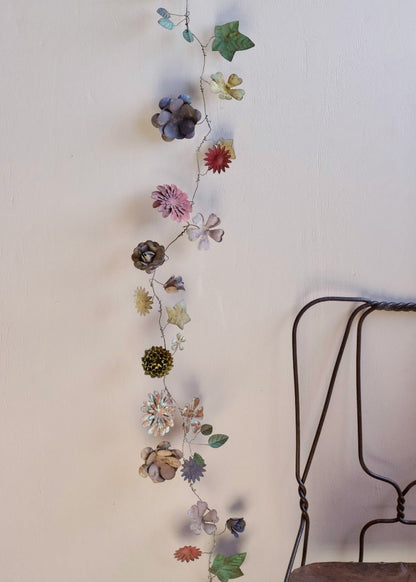 Garland metal flowers