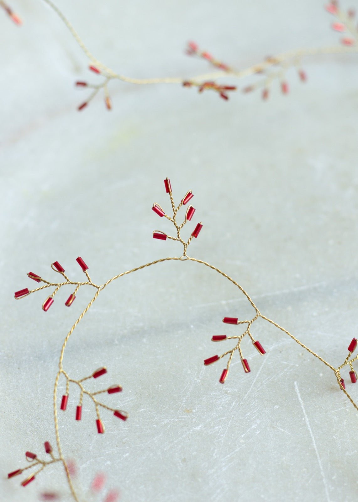 Garland red beads