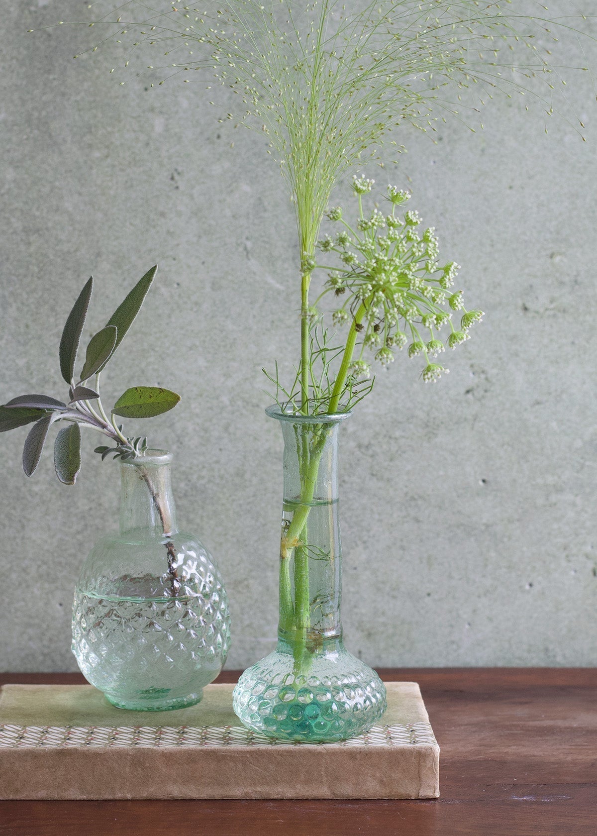 Glass Bud Vase Fresh Green