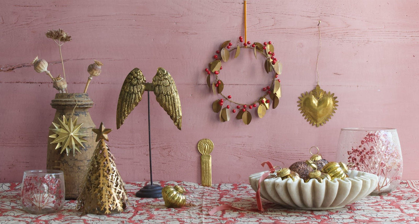 Golden Angel Wings on Stand
