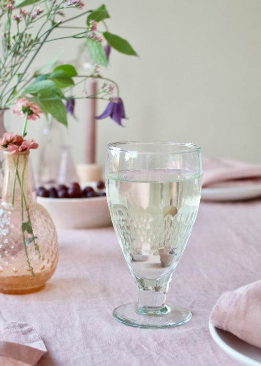 Verre à vin taillé à la main