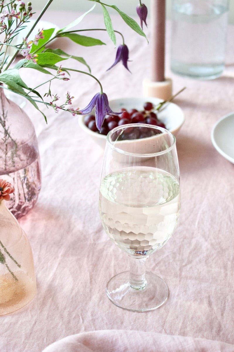 Verre à vin taillé à la main