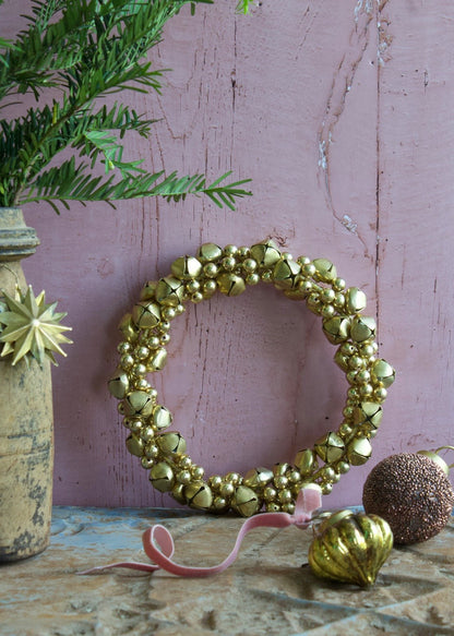 Handmade Golden Bells Wreath