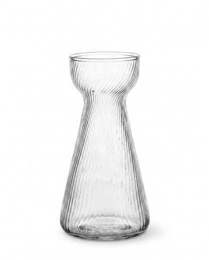 Hyazinthenvase Geripptes Glas
