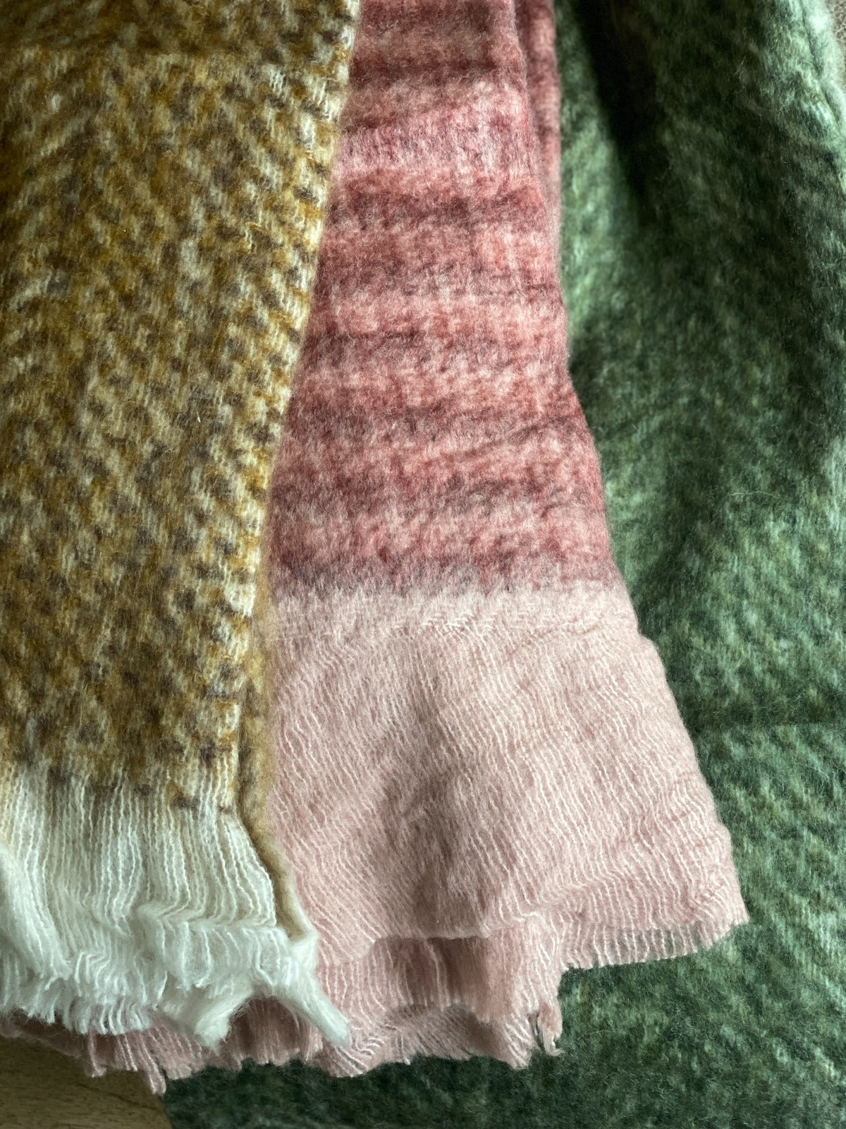 Throw mustard purple