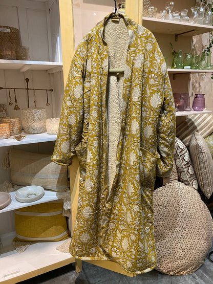 Sherpa kimono yellow