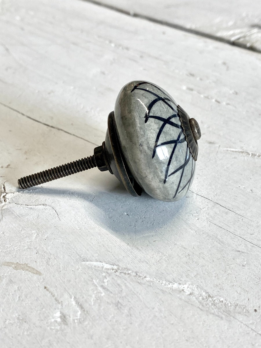 Keramische Knop Sage Bloom