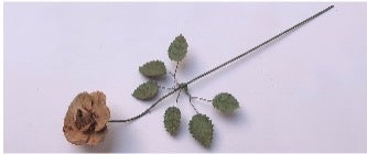 Metal flower rustic rose