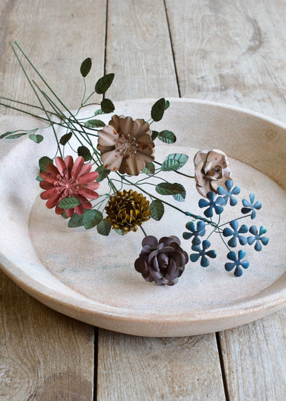 Metal Flower Dusty Rose