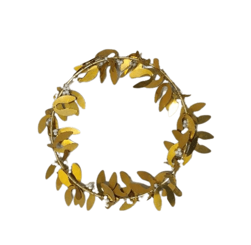 Mistletoe wreath brass
