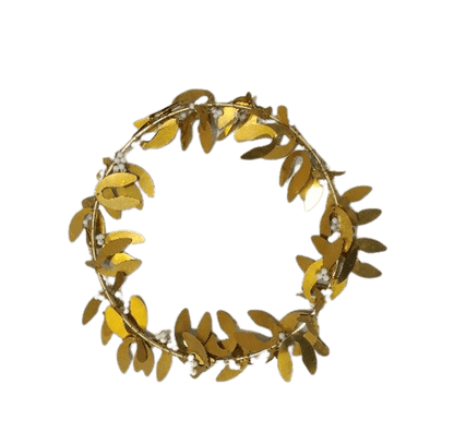 Mistletoe wreath brass