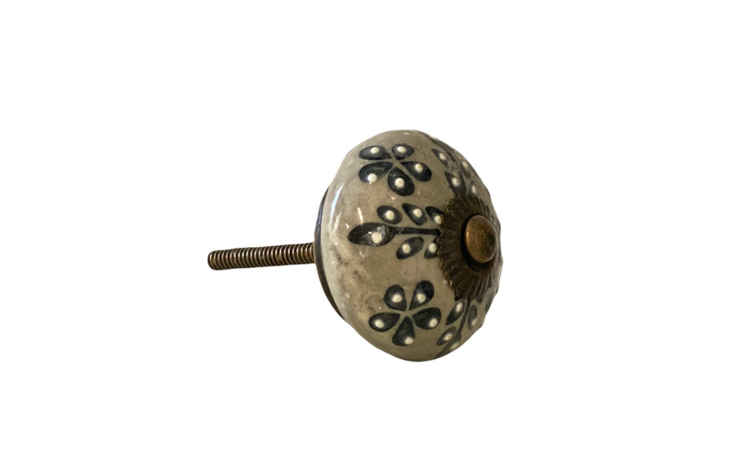 Ceramic Knob Grey Petal