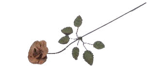 Metal flower rustic rose
