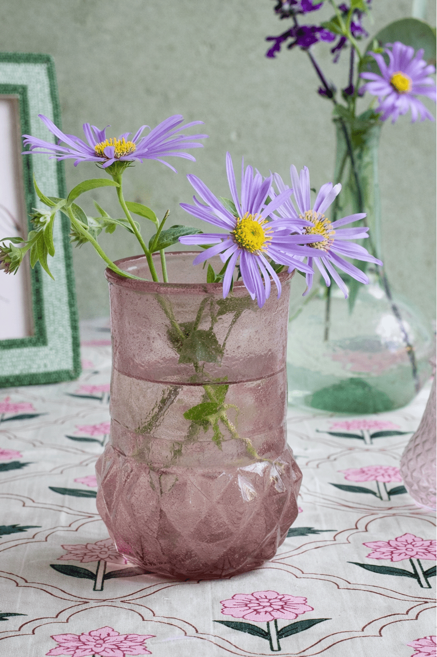 Recycled Glazen Vaas Soft Lilac