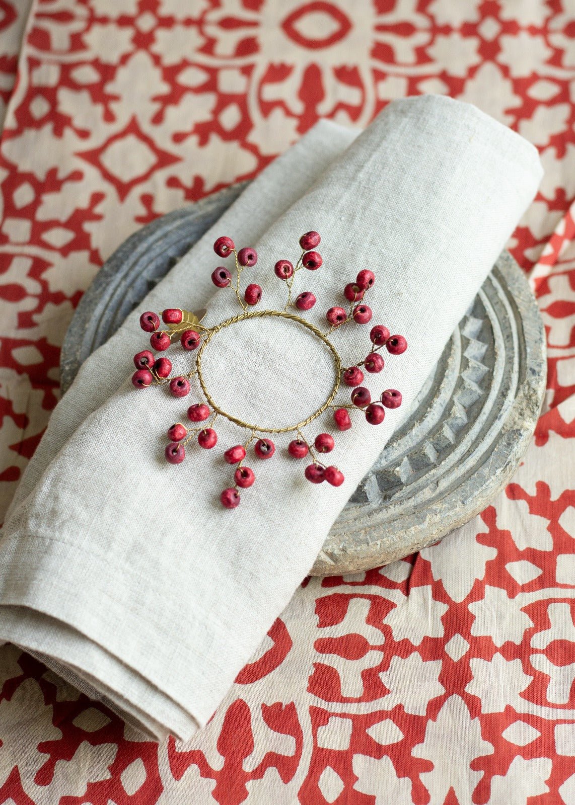 Red Berry Napkin Ring 2