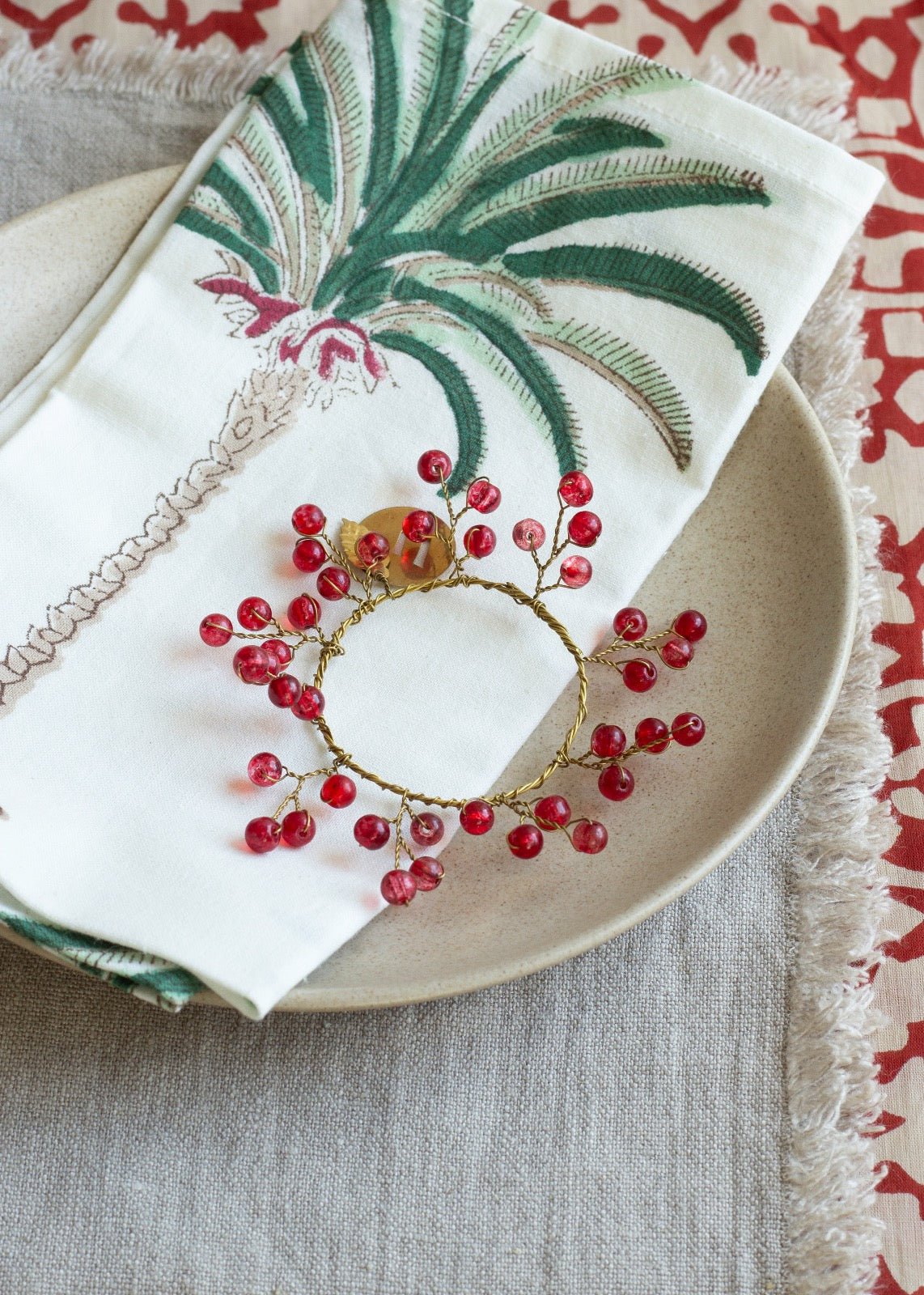 Red Berry Napkin Ring 2