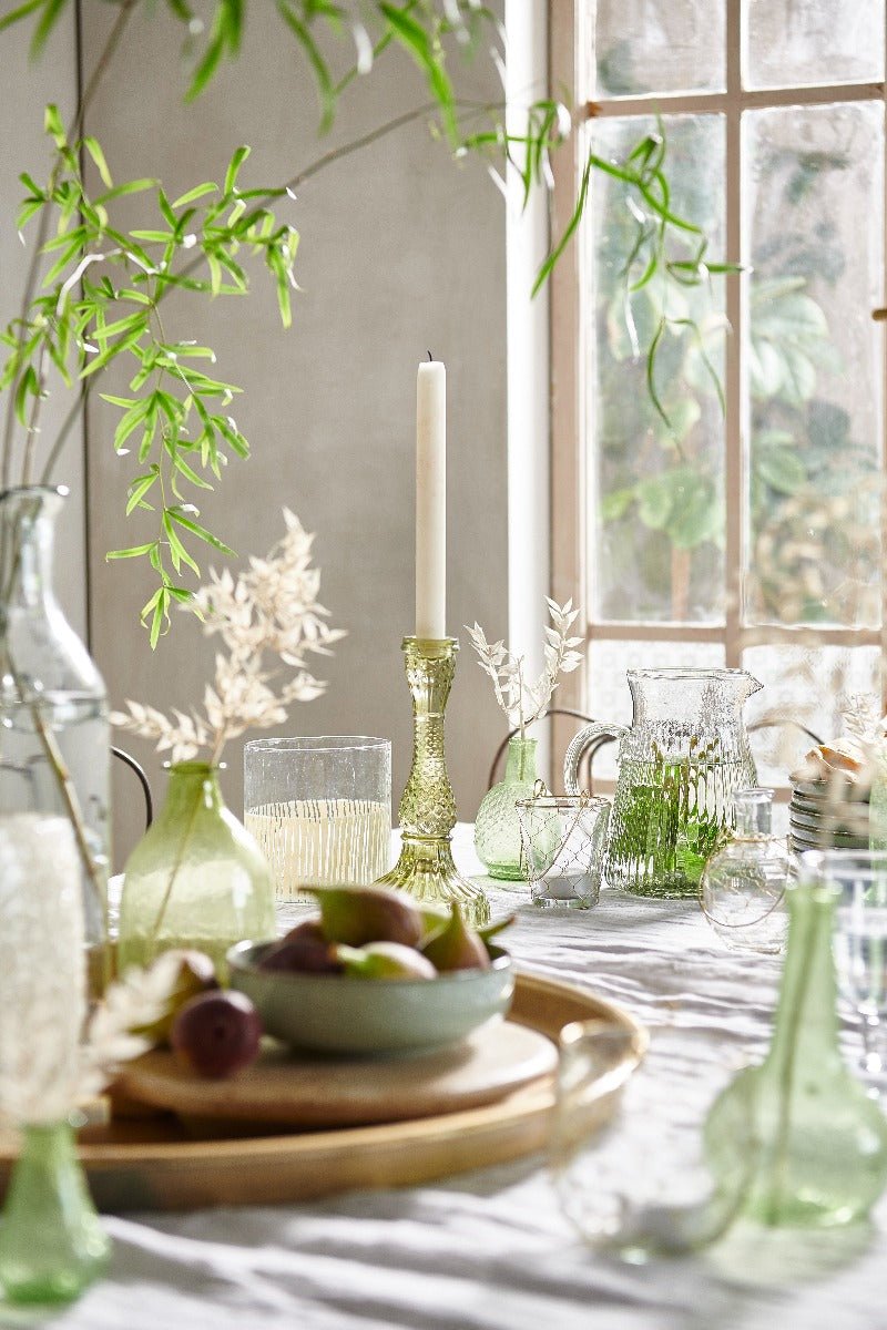 Ribbed Glass Pitcher