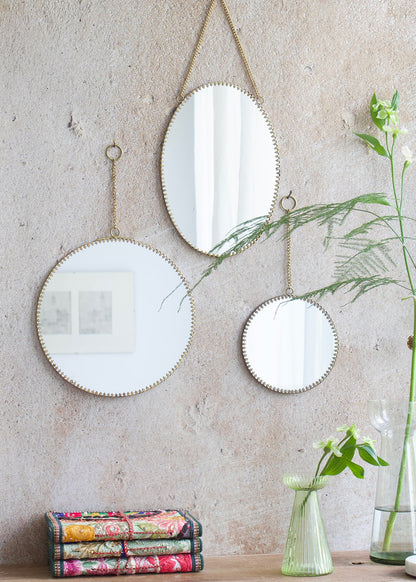 Round Brass Mirror