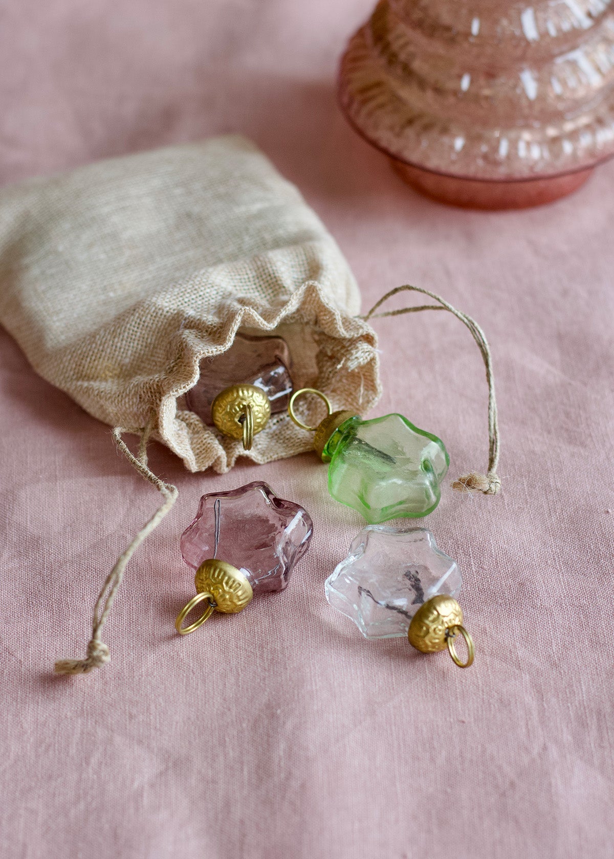 Set of Glass Star Ornaments