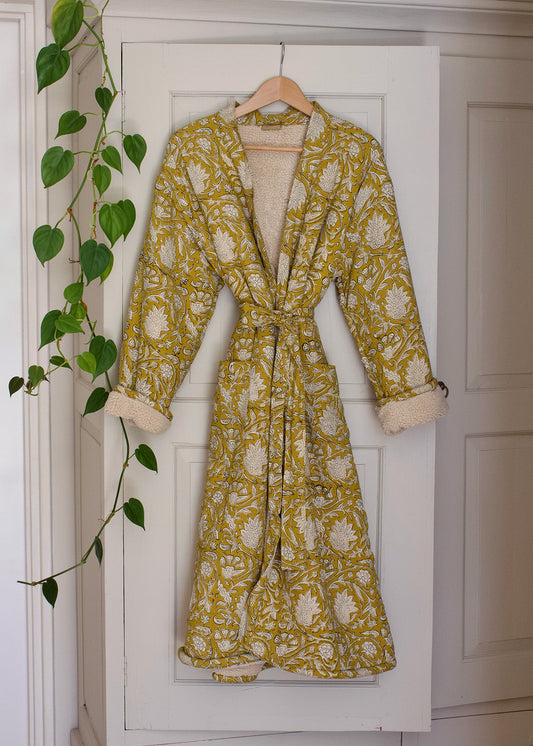 Sherpa kimono yellow