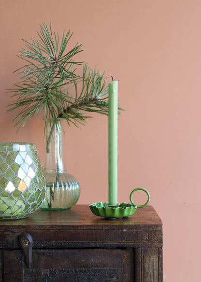 Slim Candle Holder Muted Green