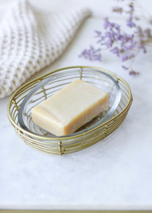 Porte-savon avec verre