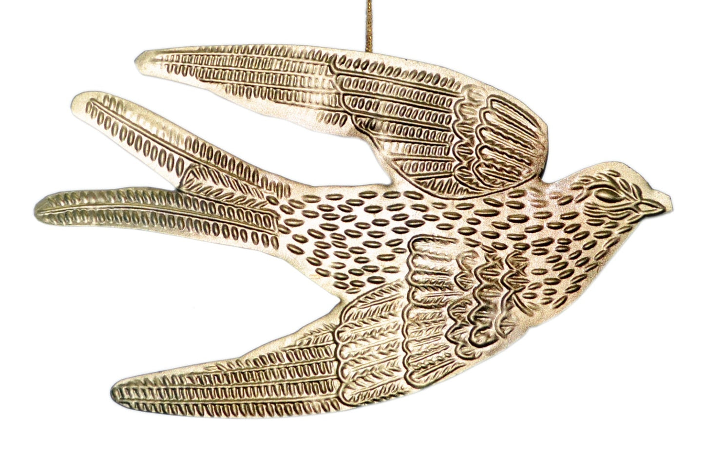 Swallow ornament brass
