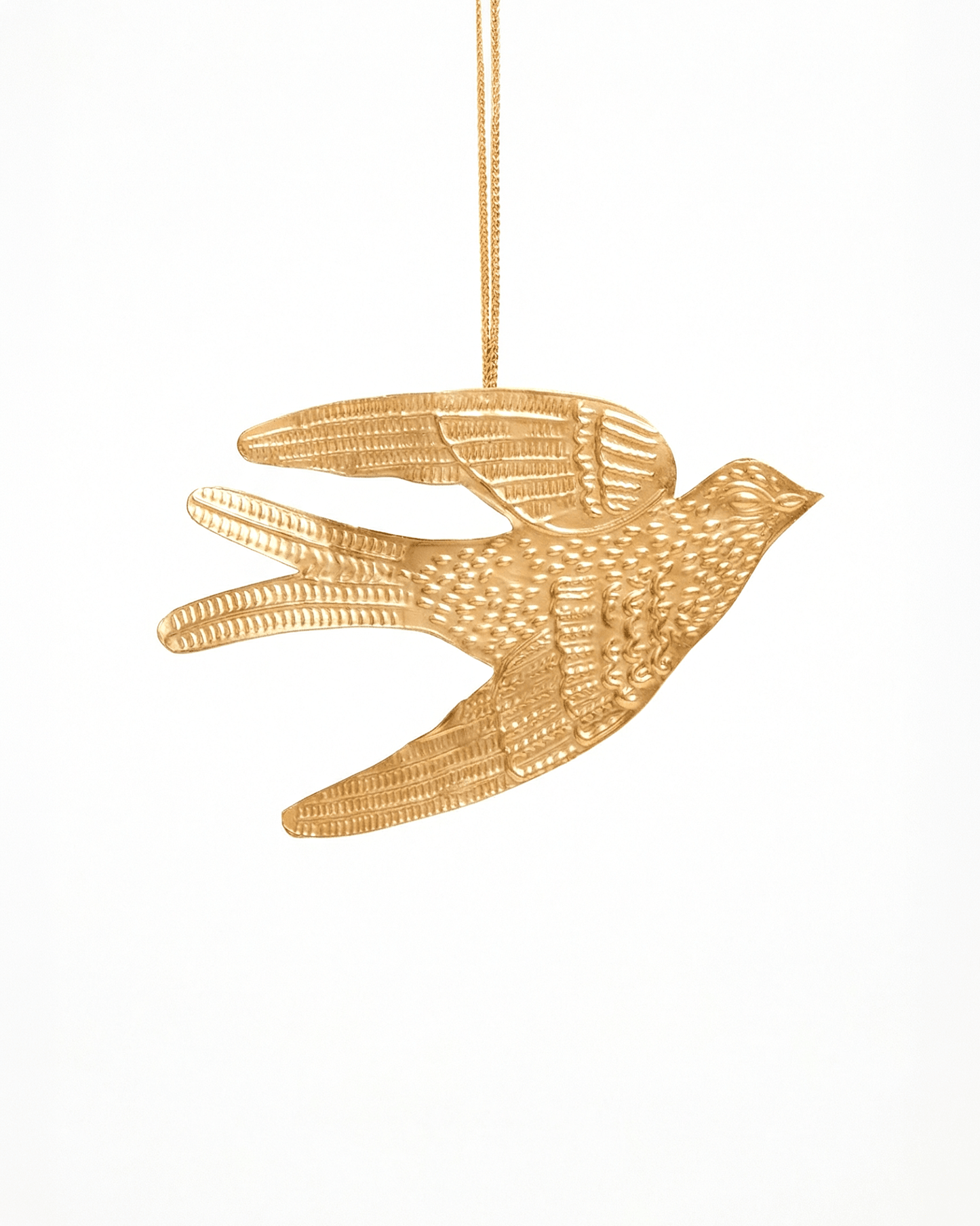 Zwaluw ornament messing