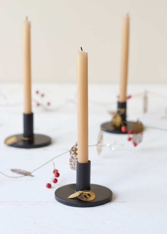 Taper candle holder Black