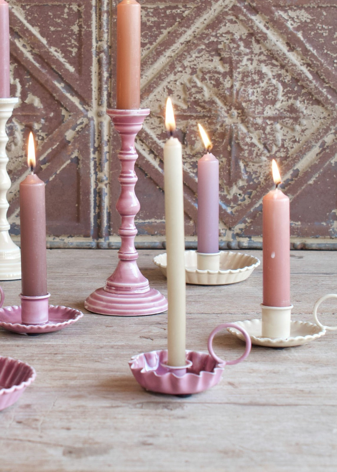 Slim Candle Holder Powder Lilac