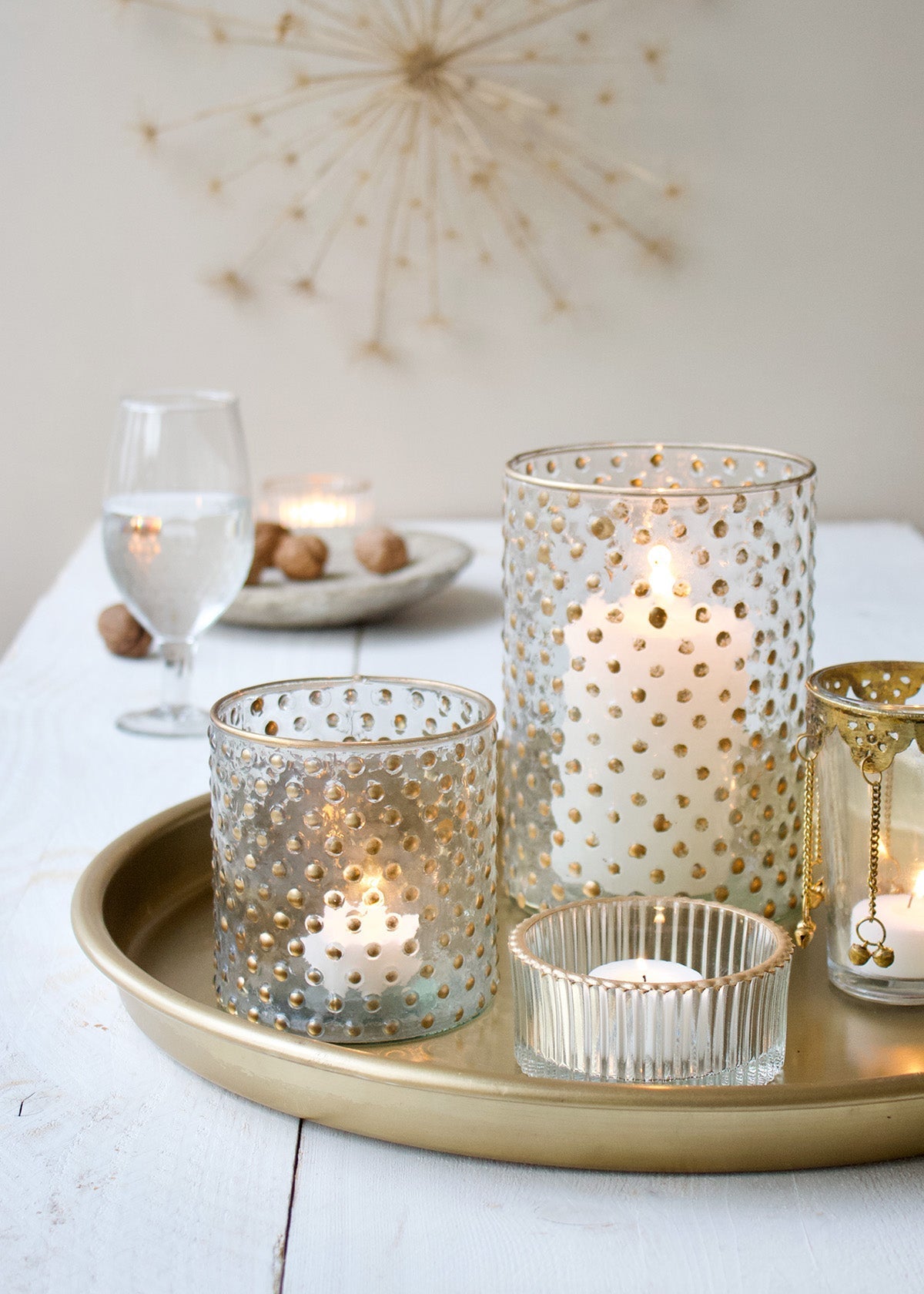 Tealight golden dots