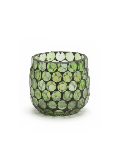 Teelicht Grünes Glas Mosaik