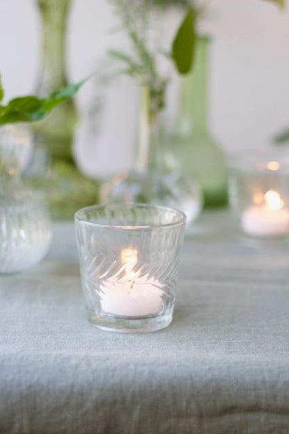 Tealight hand-cut glass