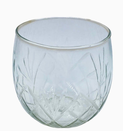Theelichtje handgeslepen glas